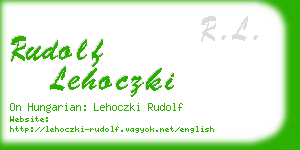 rudolf lehoczki business card